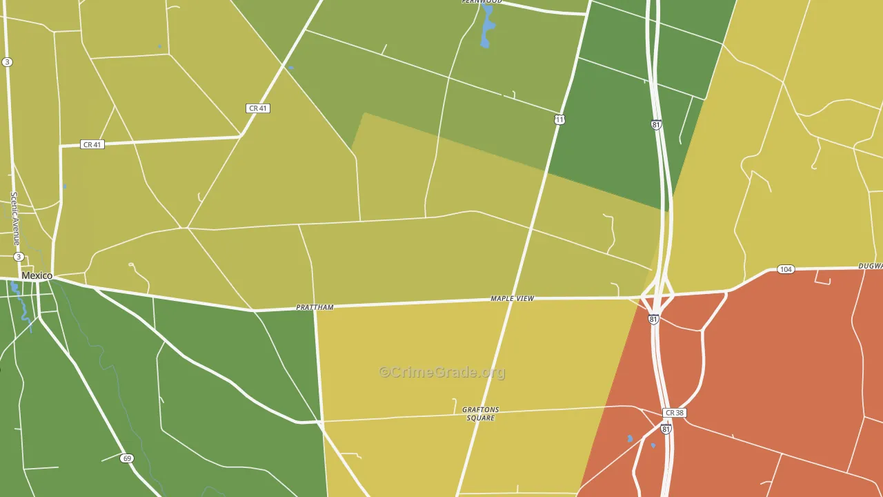 Maple View, NY Map of Assault Rates