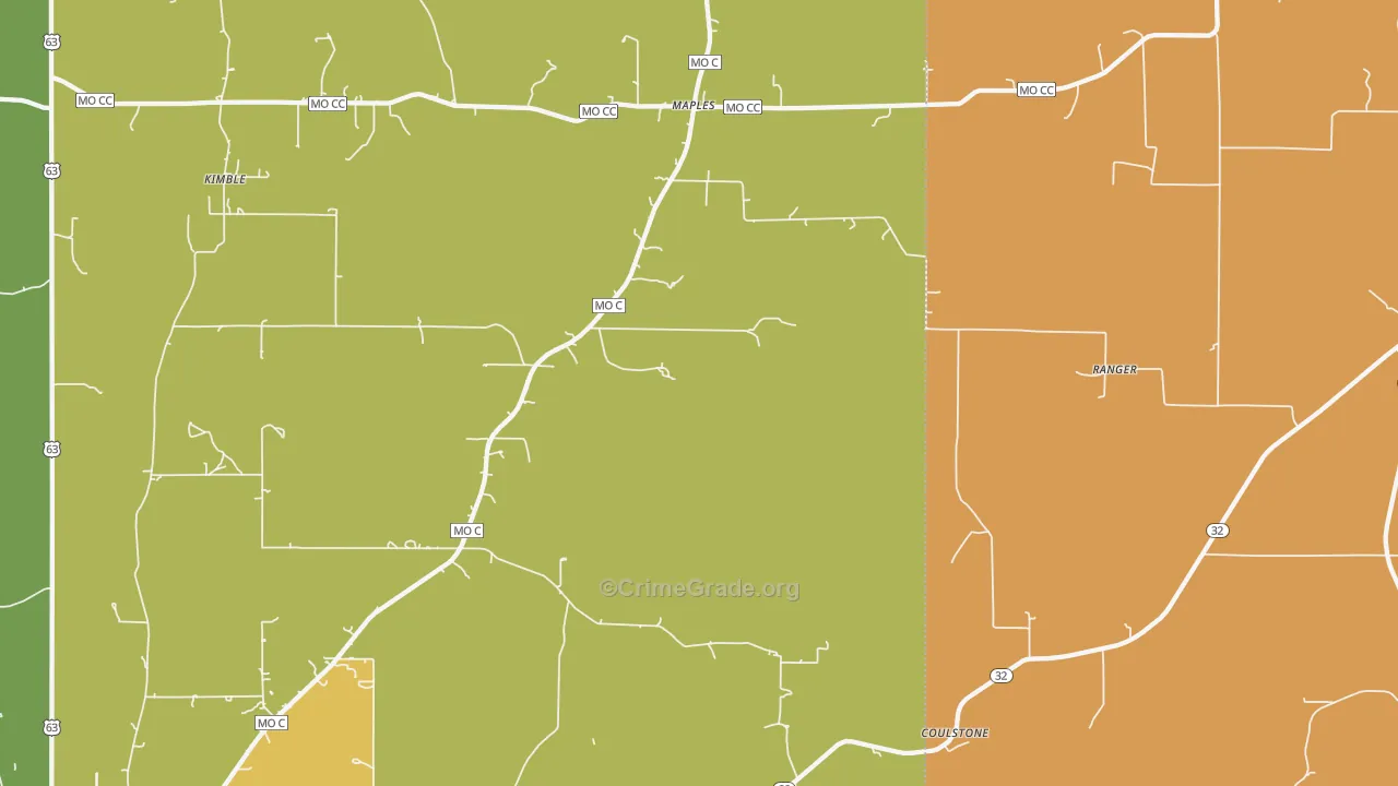 Maples, MO Map of Assault Rates