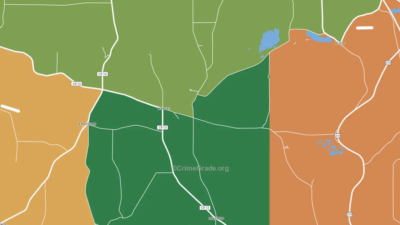 Maples, NY Map of Assault Rates