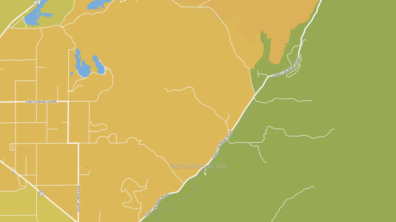 Mapleton, ID Map of Assault Rates