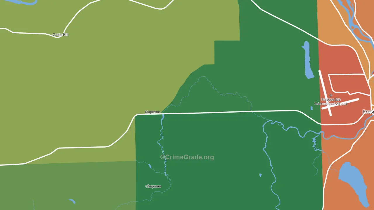 Mapleton, ME Map of Assault Rates