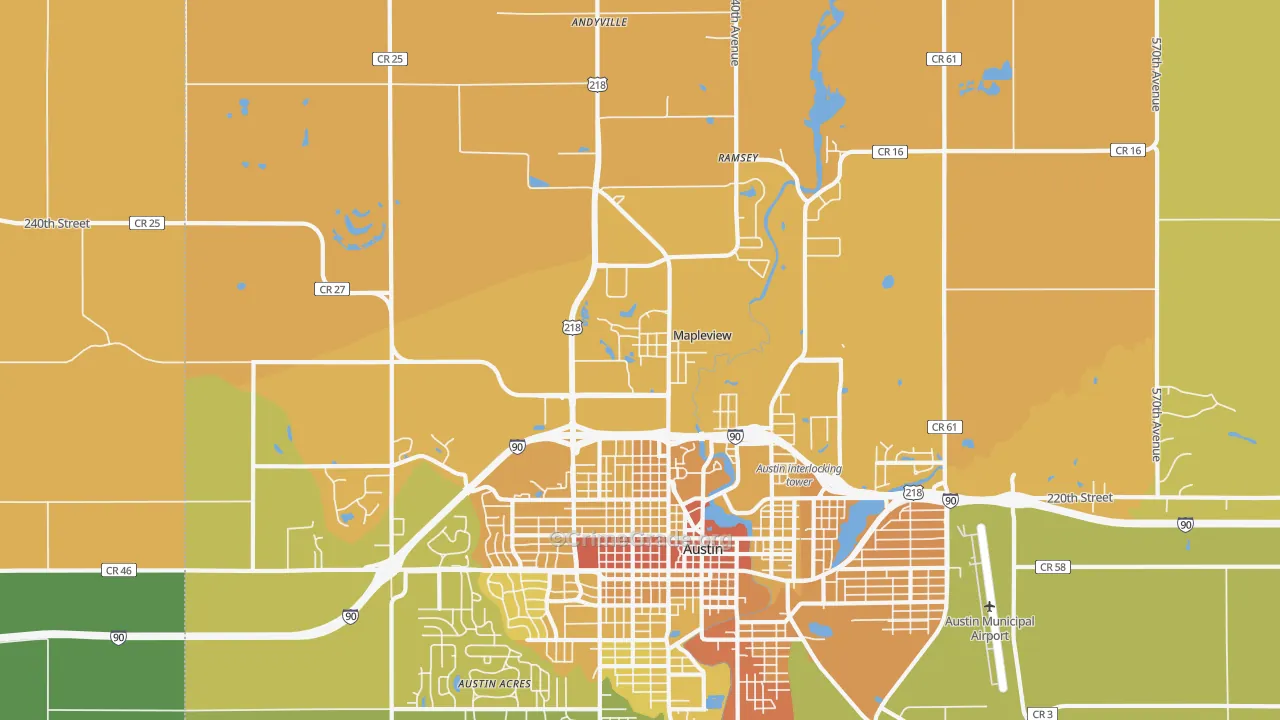 Mapleview, MN Map of Assault Rates