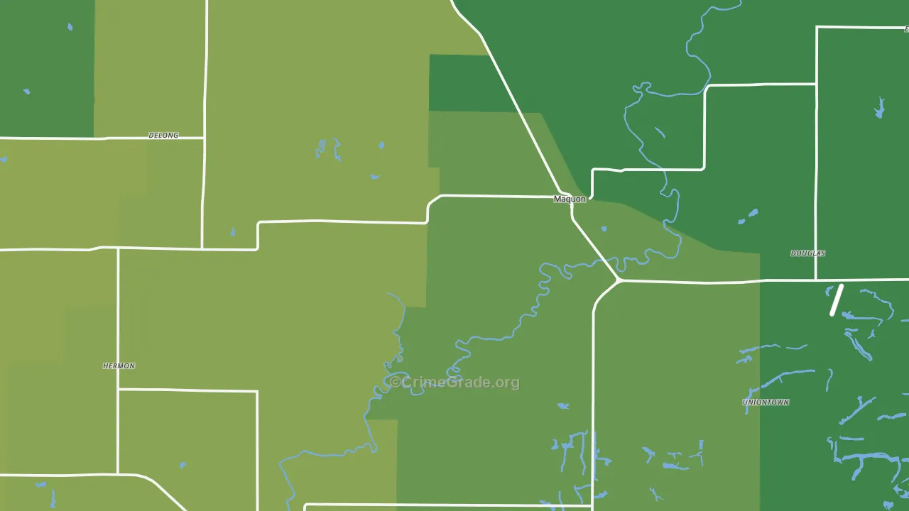 Maquon, IL Map of Assault Rates