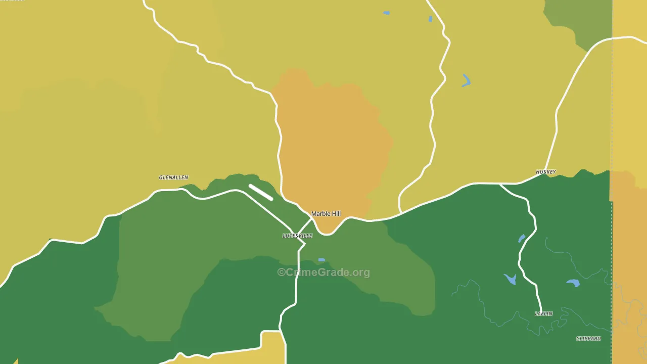 Marble Hill, MO Map of Assault Rates