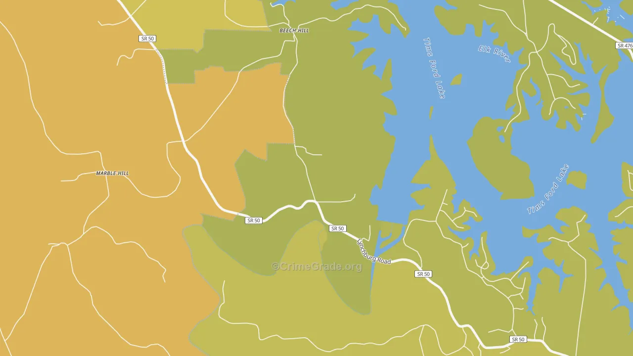 Marble Hill, TN Map of Assault Rates