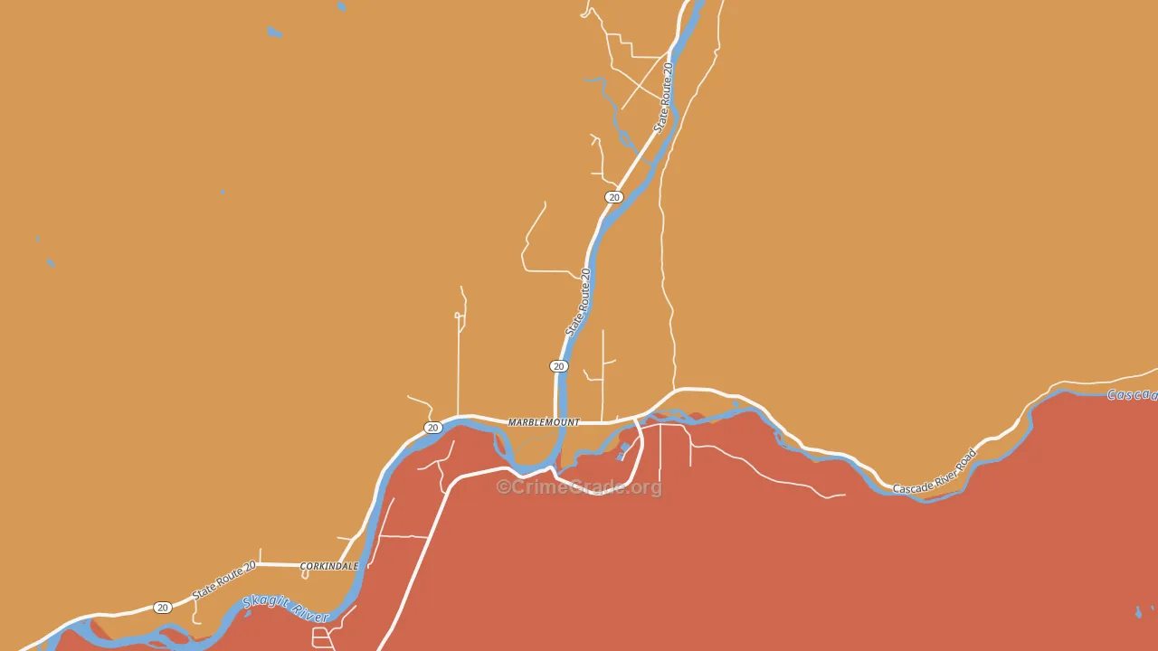Marblemount, WA Map of Assault Rates