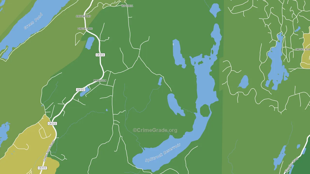 Marcella, NJ Map of Assault Rates