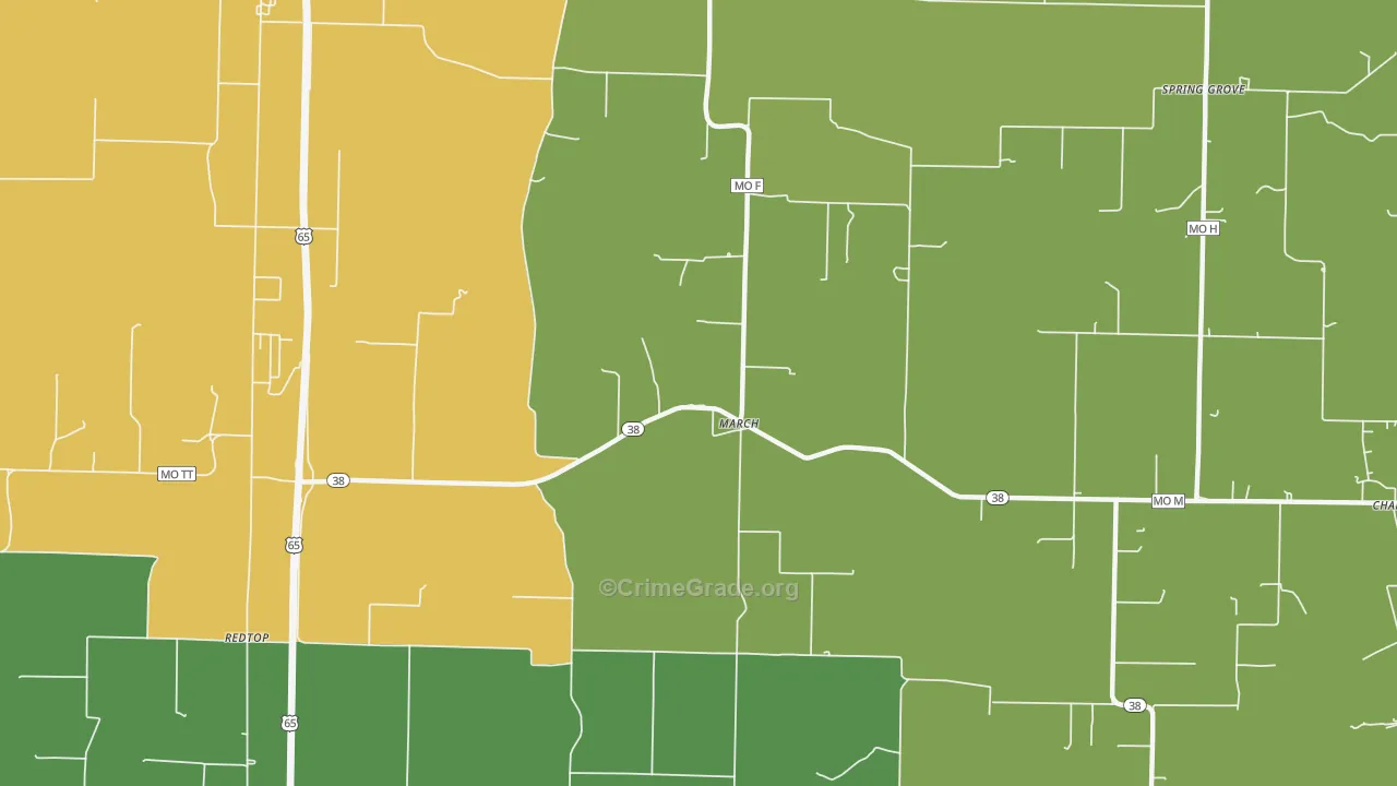 March, MO Map of Assault Rates