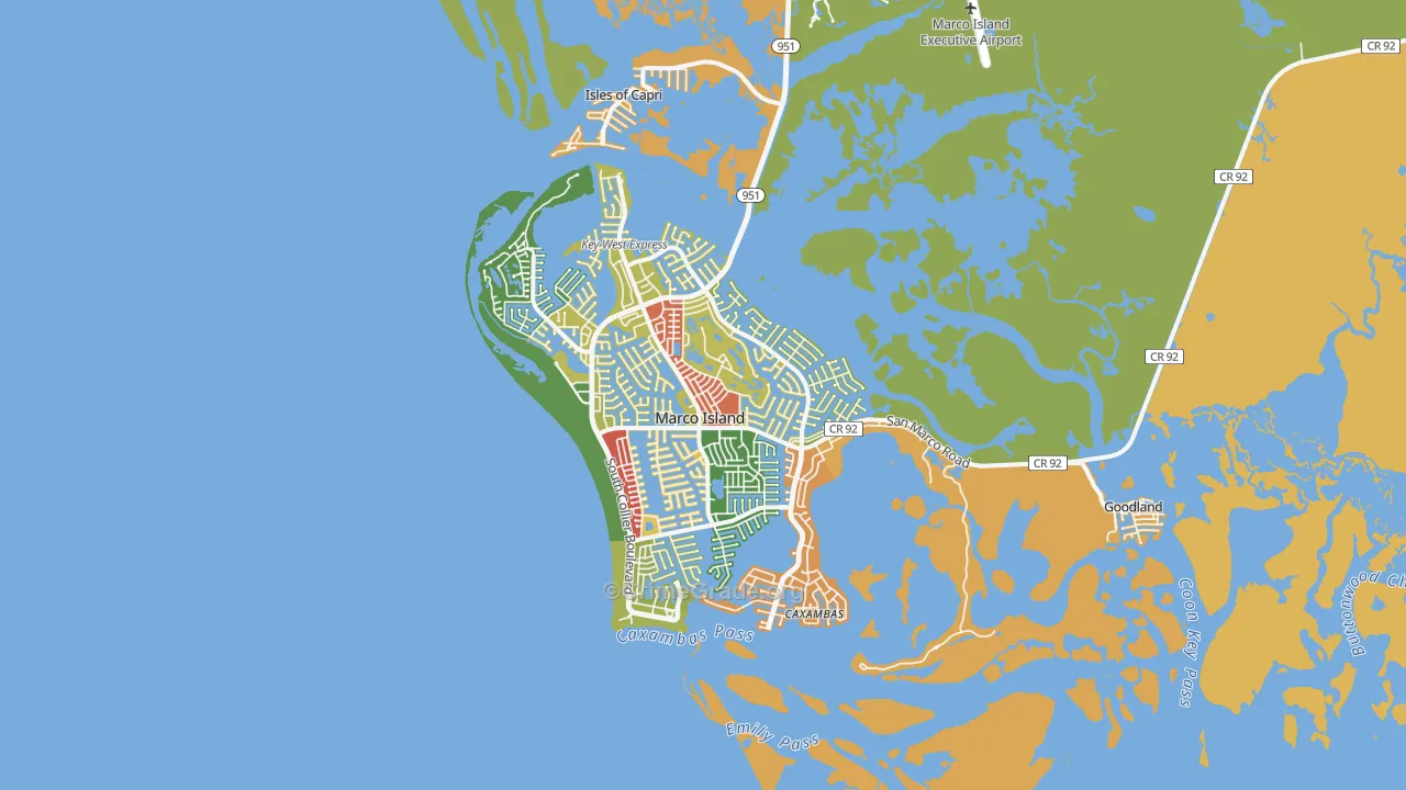 Marco Island, FL Map of Assault Rates