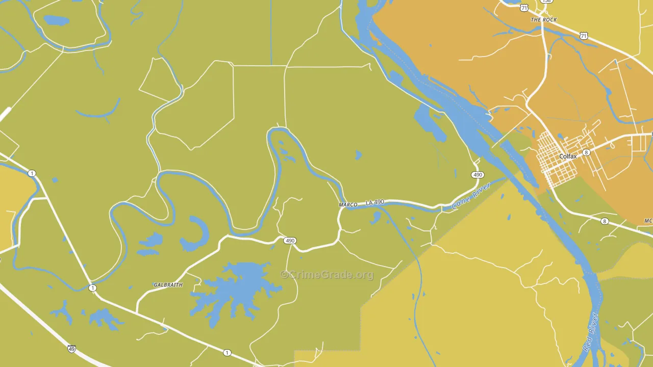 Marco, LA Map of Assault Rates