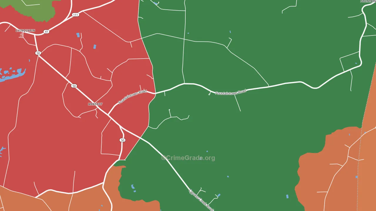 Maready, NC Map of Assault Rates