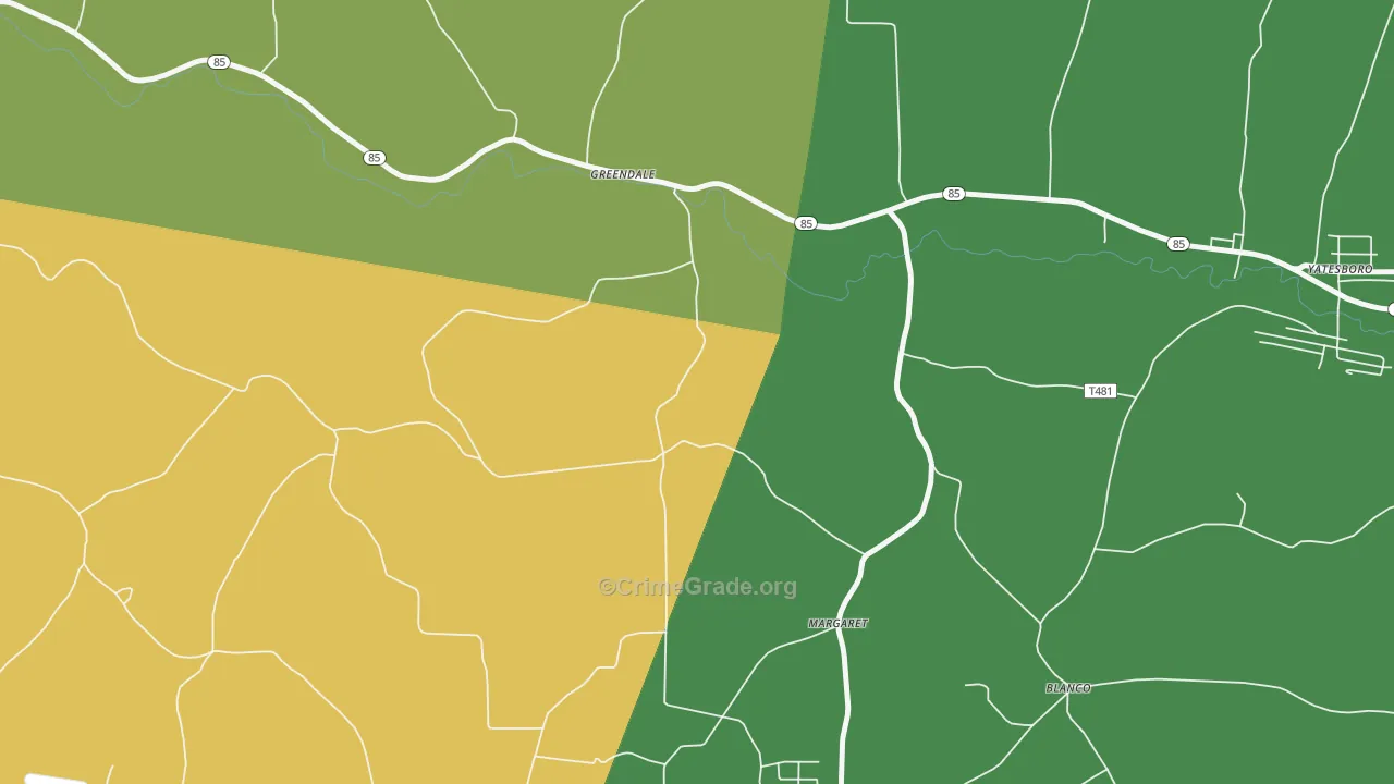 Margaret, PA Map of Assault Rates