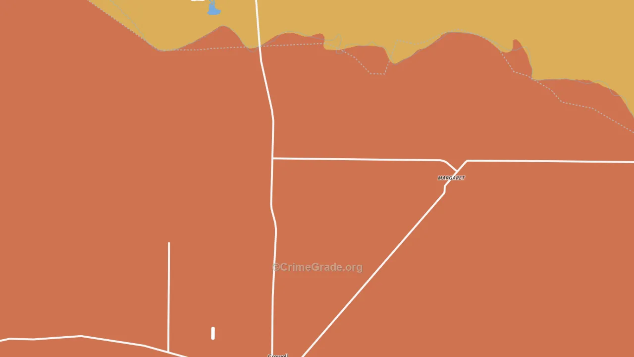 Margaret, TX Map of Assault Rates