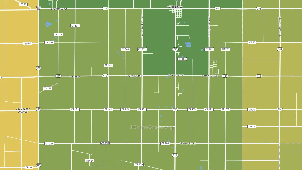 Maria Stein, OH Map of Assault Rates
