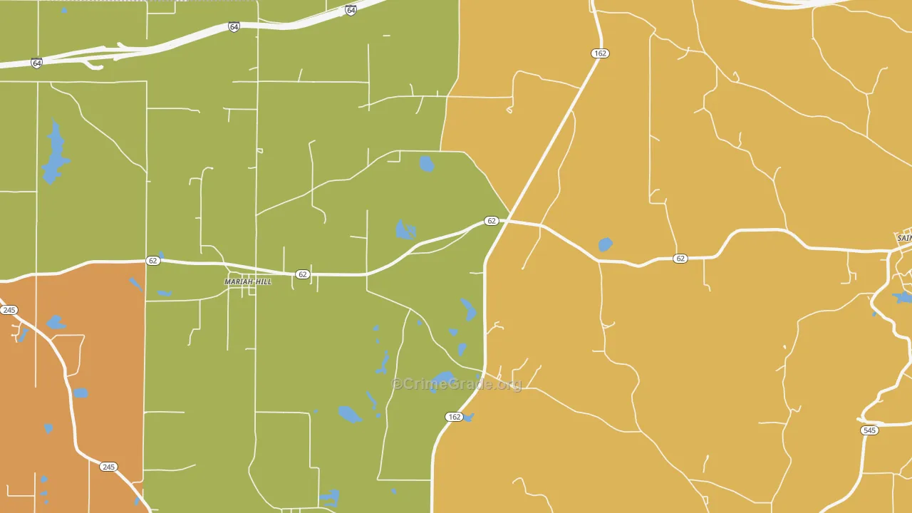 Mariah Hill, IN Map of Assault Rates