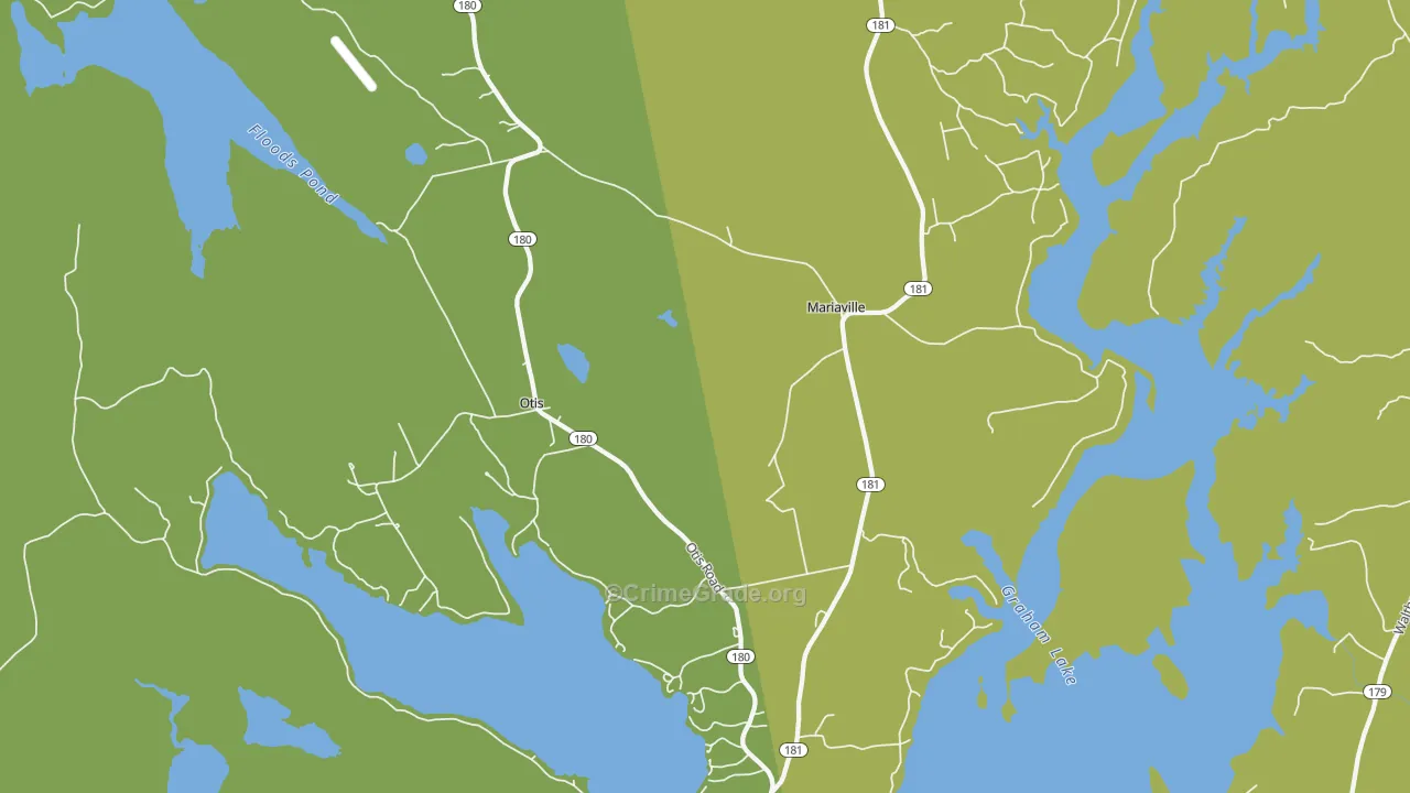 Mariaville, ME Map of Assault Rates