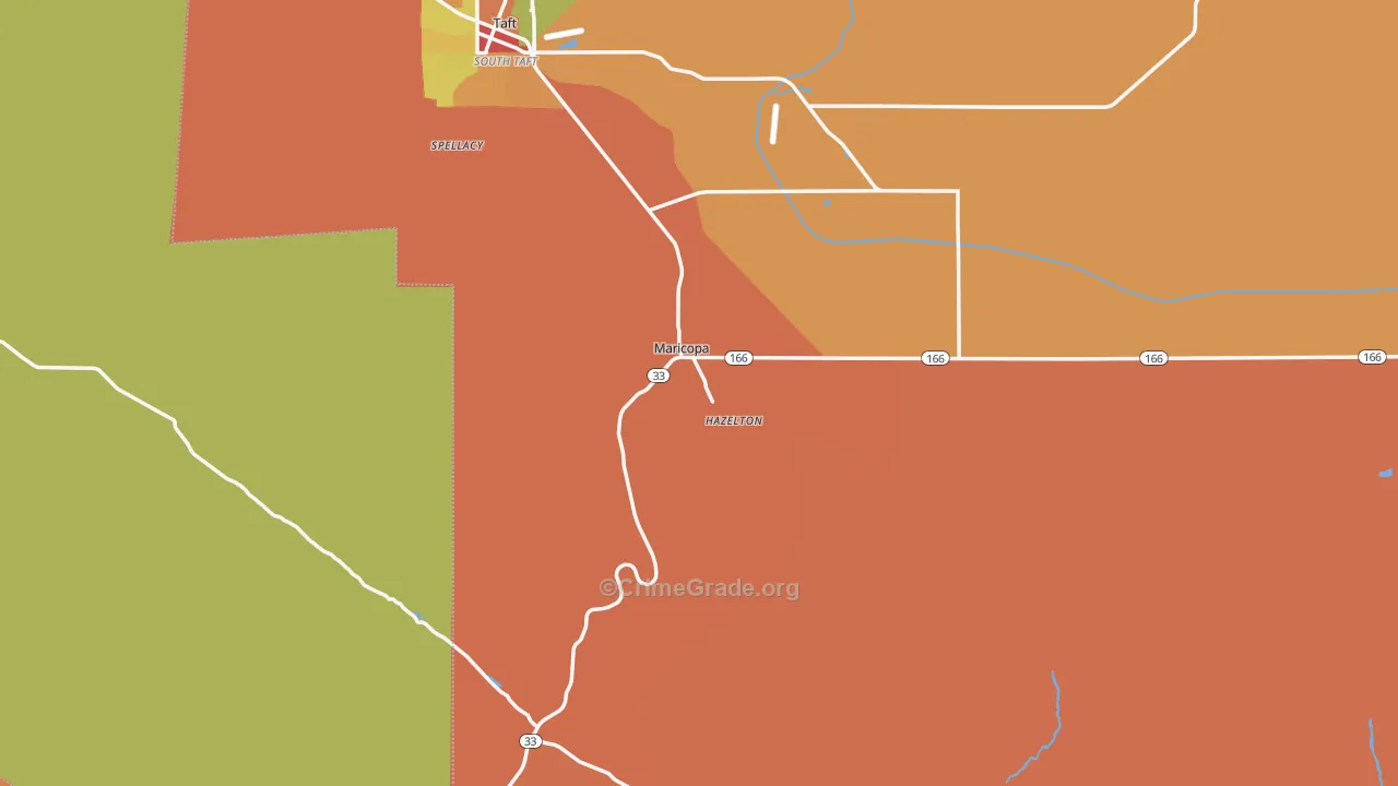 Maricopa, CA Map of Assault Rates