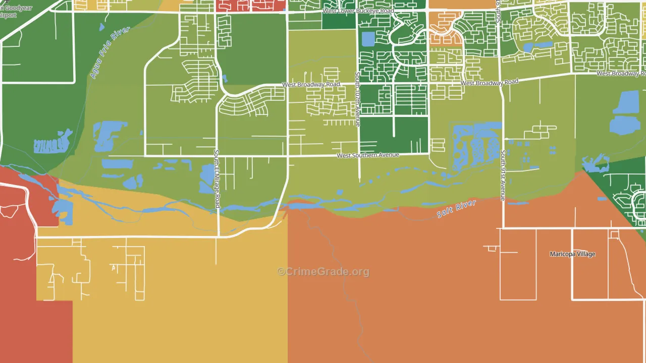 Maricopa Village, AZ Map of Assault Rates