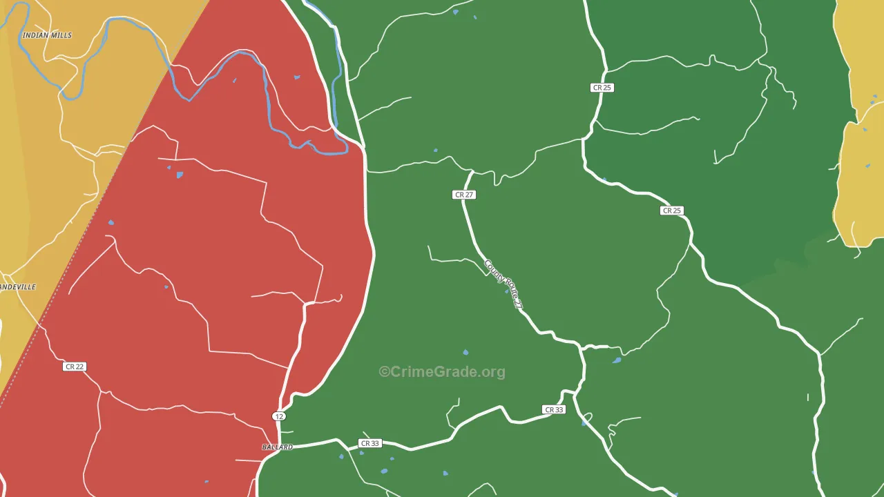 Marie, WV Map of Assault Rates