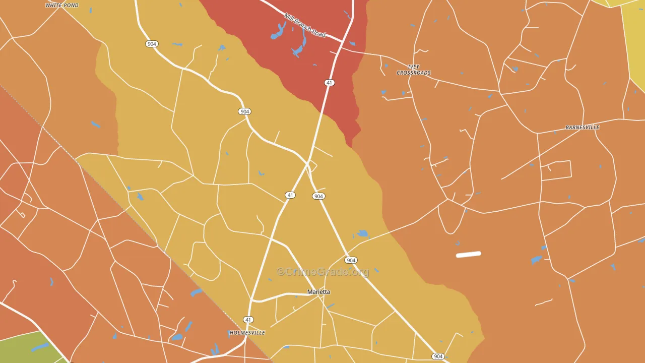 Marietta, NC Map of Assault Rates
