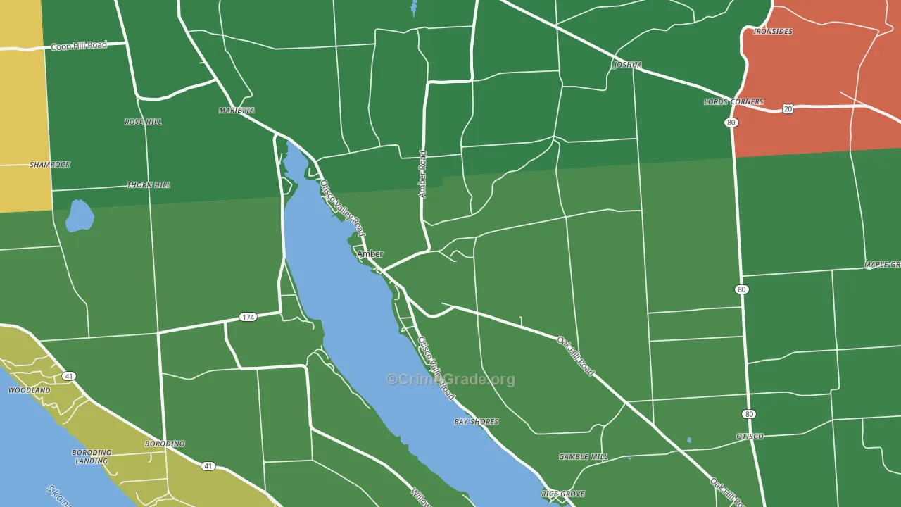 Marietta, NY Map of Assault Rates