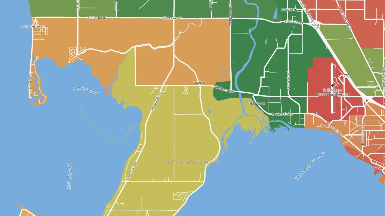 Marietta, WA Map of Assault Rates