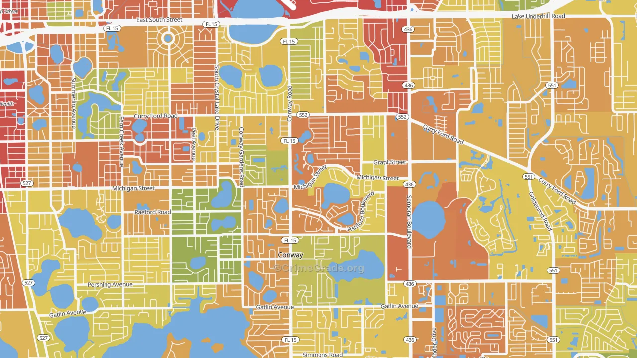Mariners Village, Orlando, FL Map of Assault Rates