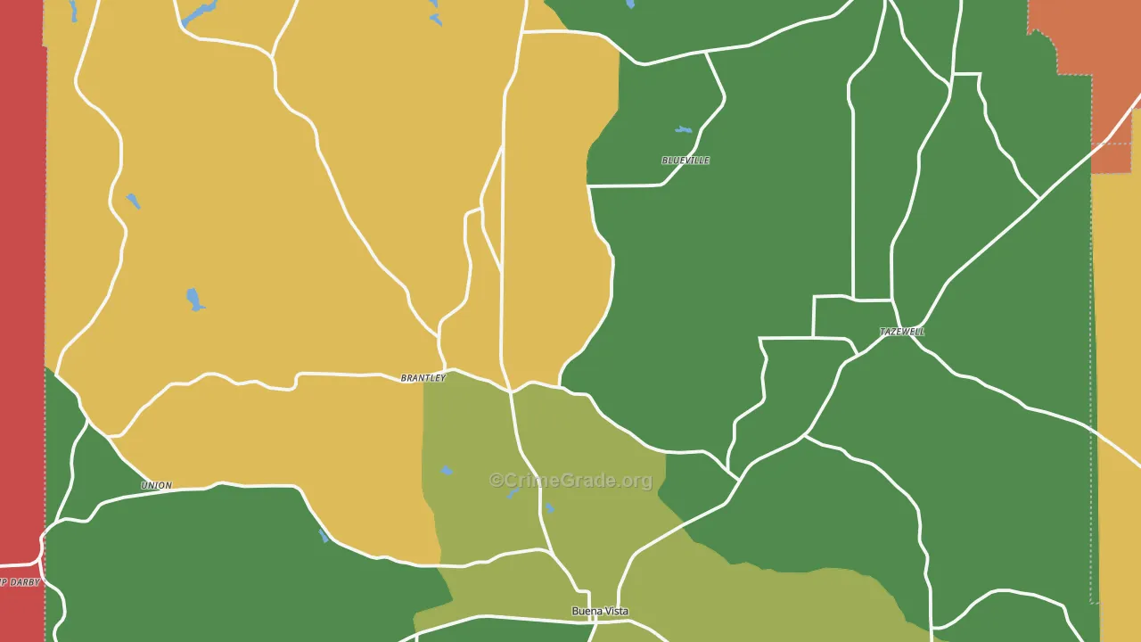 Marion County, GA Map of Assault Rates