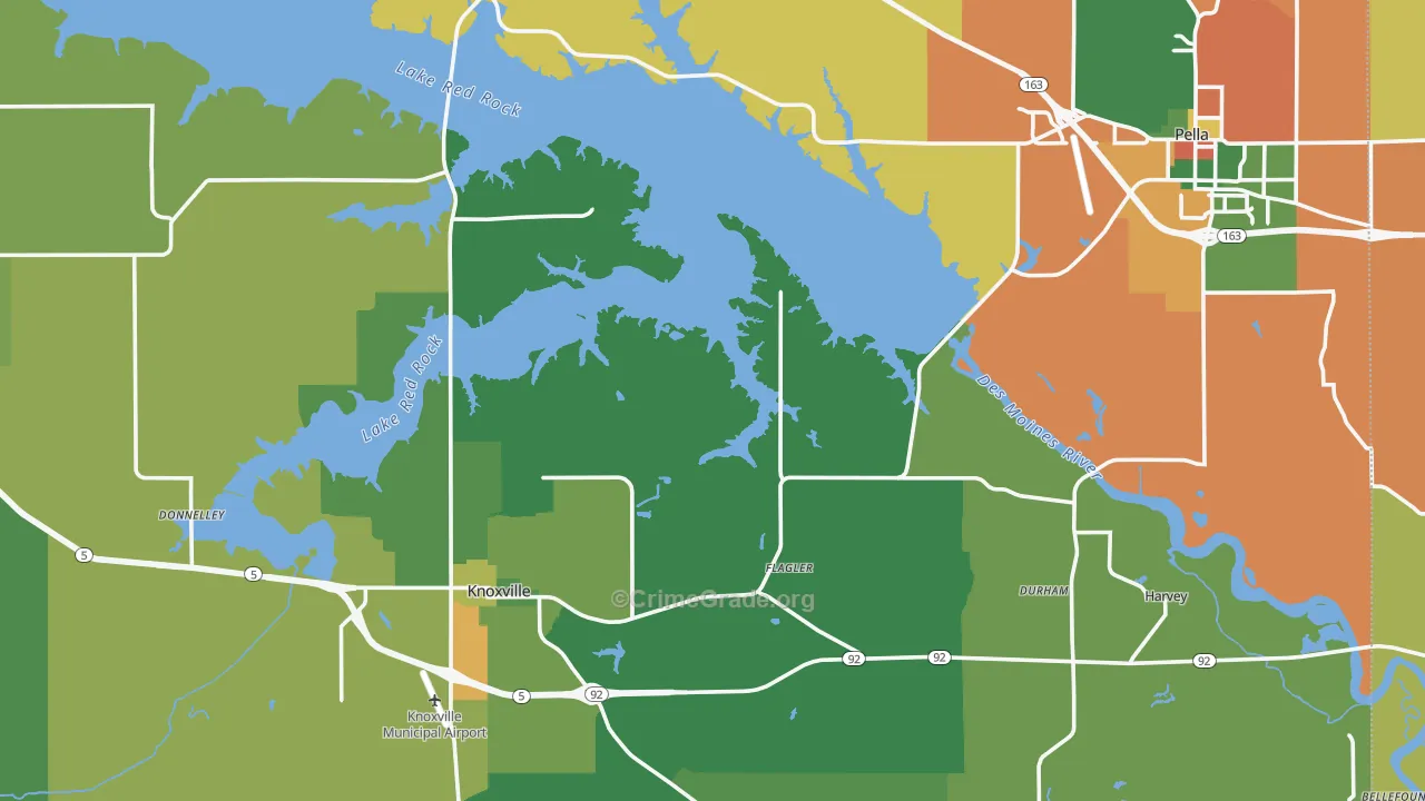 Marion County, IA Map of Assault Rates