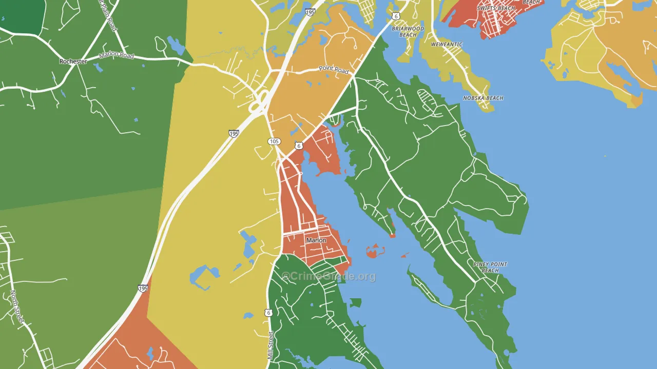 Marion, MA Map of Assault Rates