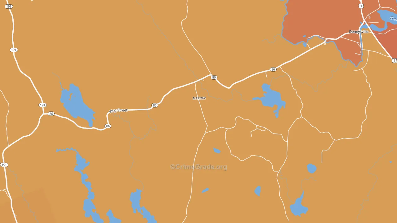 Marion, ME Map of Assault Rates