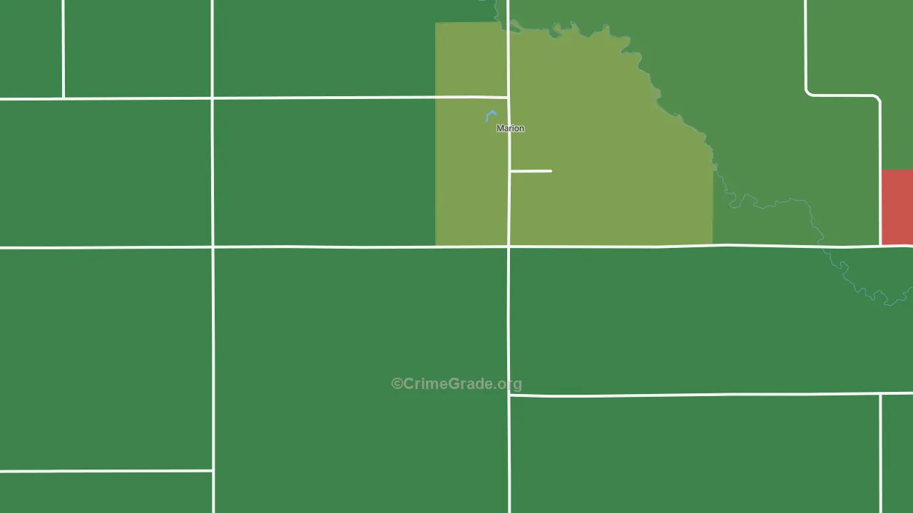 Marion, SD Map of Assault Rates