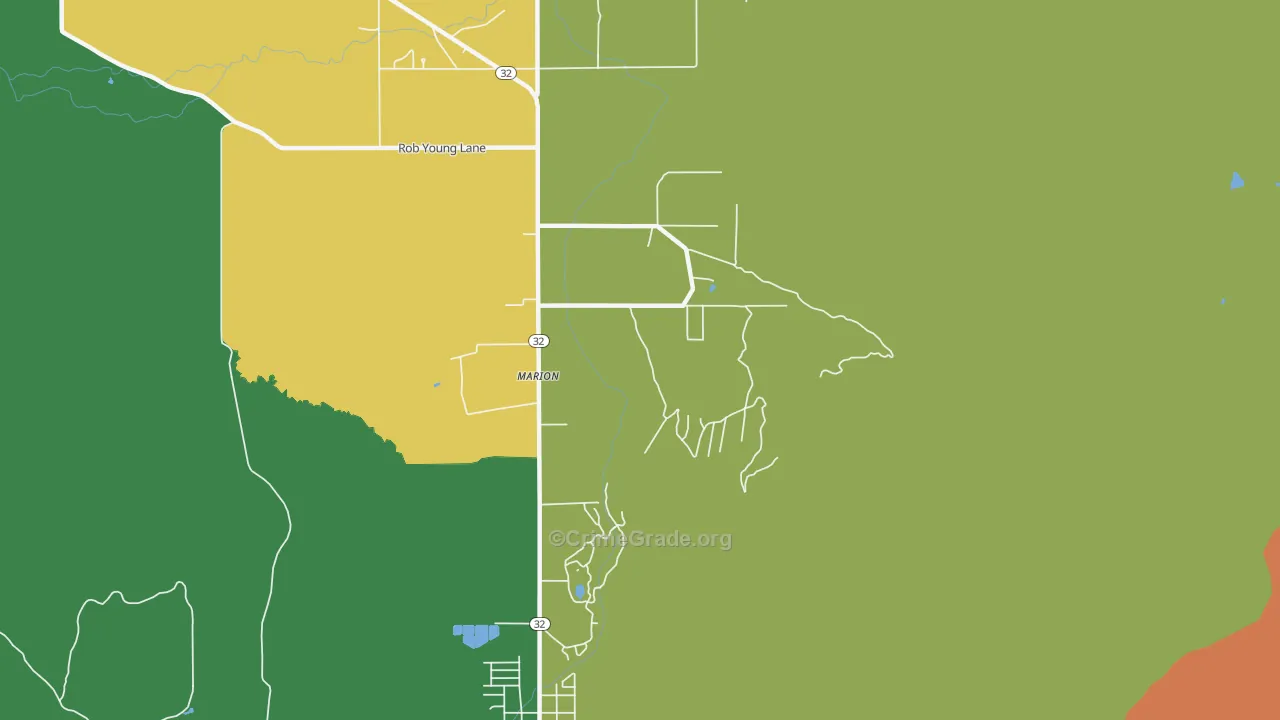 Marion, UT Map of Assault Rates