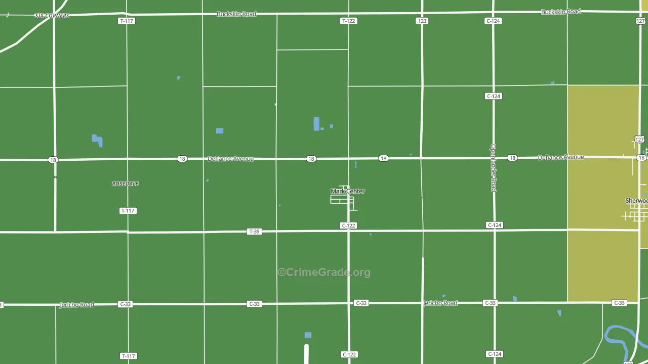 Mark Center, OH Map of Assault Rates