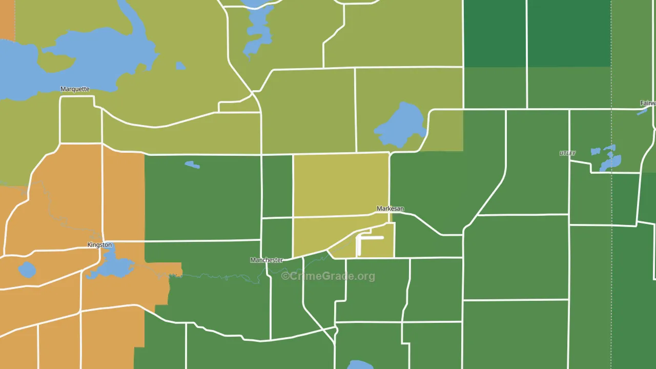 Markesan, WI Map of Assault Rates