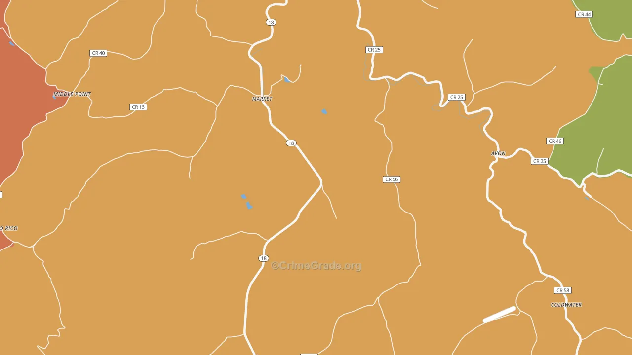 Market, WV Map of Assault Rates
