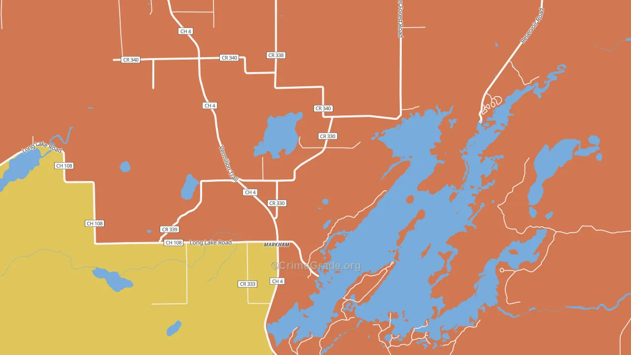 Markham, MN Map of Assault Rates
