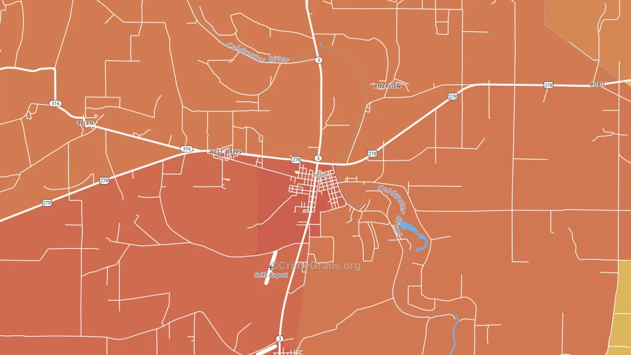 Marks, MS Map of Assault Rates