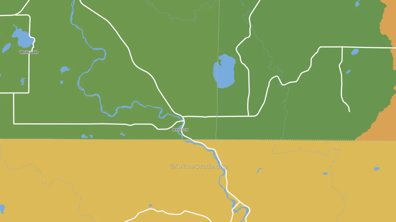 Markton, WI Map of Assault Rates