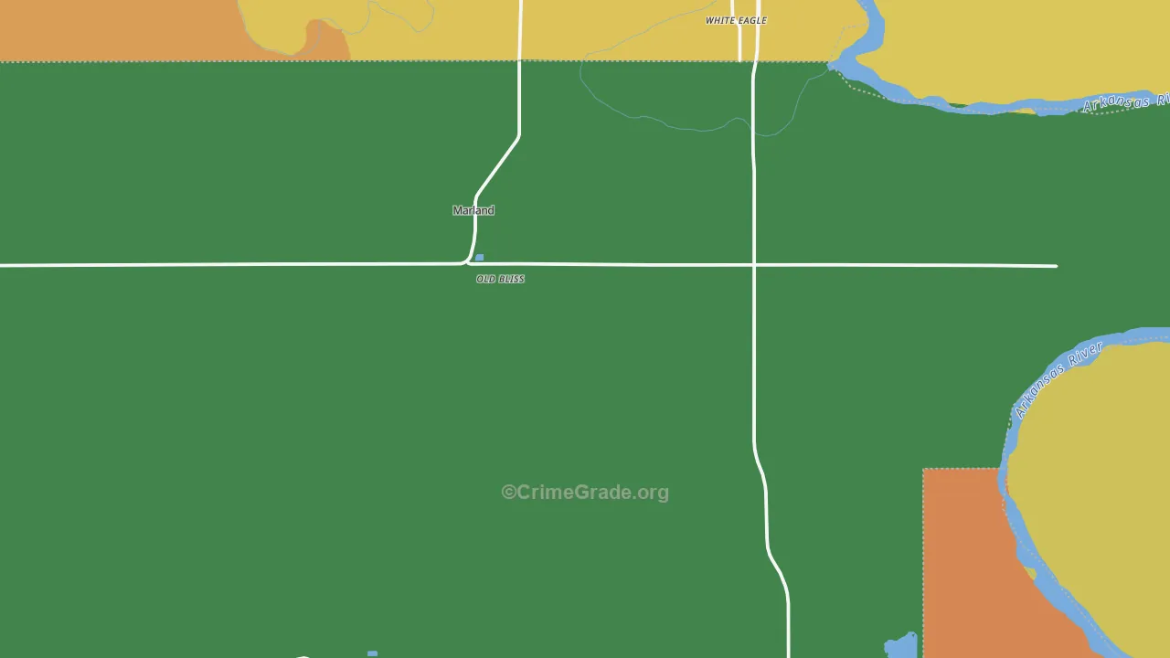 Marland, OK Map of Assault Rates