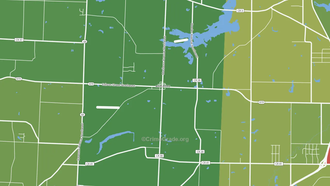 Marlboro, OH Map of Assault Rates