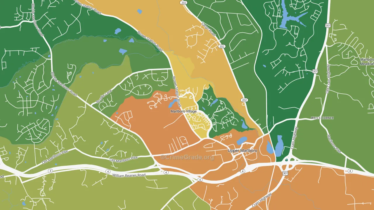 Marlboro Village, MD Map of Assault Rates