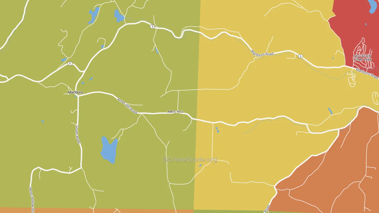 Marlboro, VT Map of Assault Rates