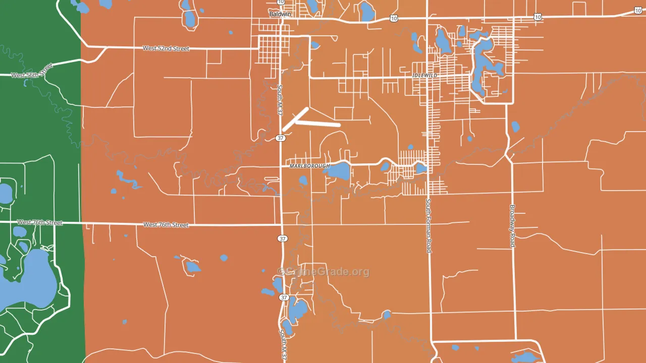 Marlborough, MI Map of Assault Rates