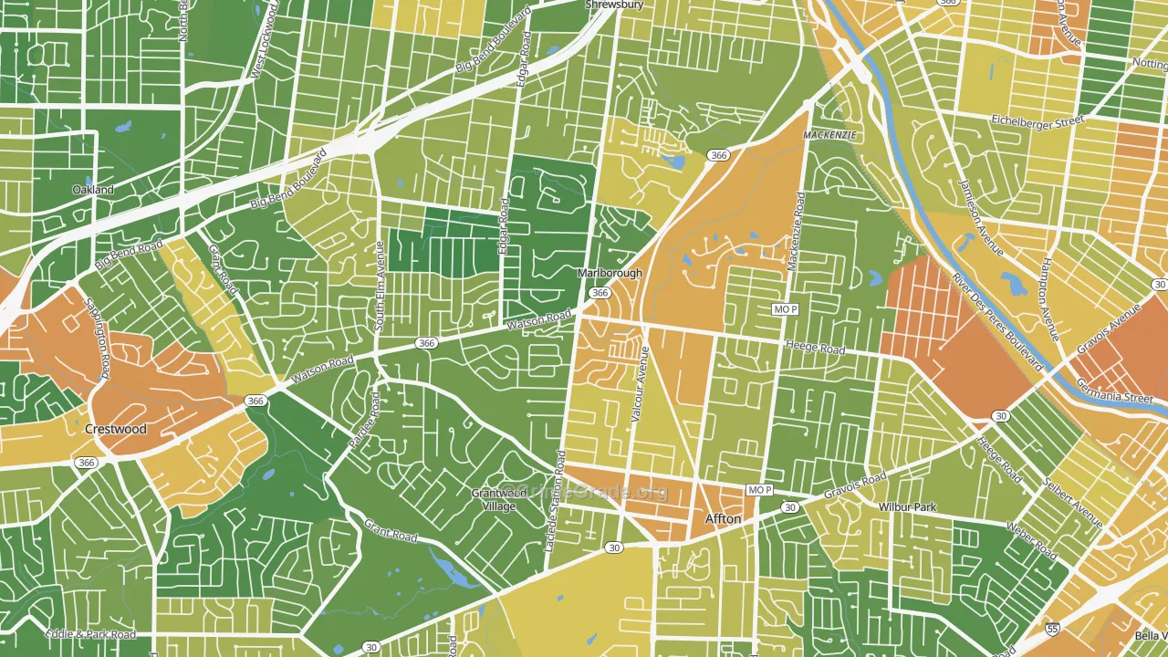 Marlborough, MO Map of Assault Rates