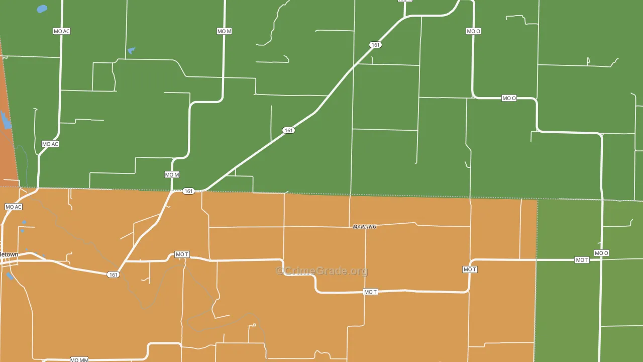 Marling, MO Map of Assault Rates