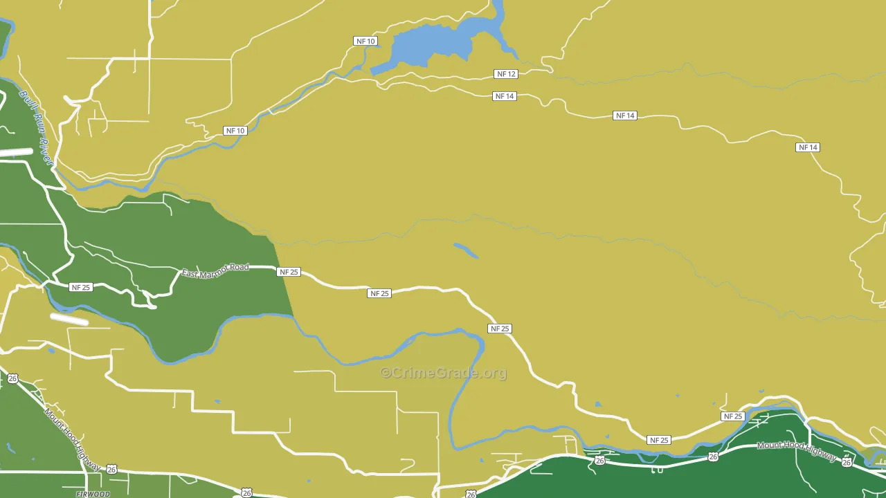 Marmot, OR Map of Assault Rates