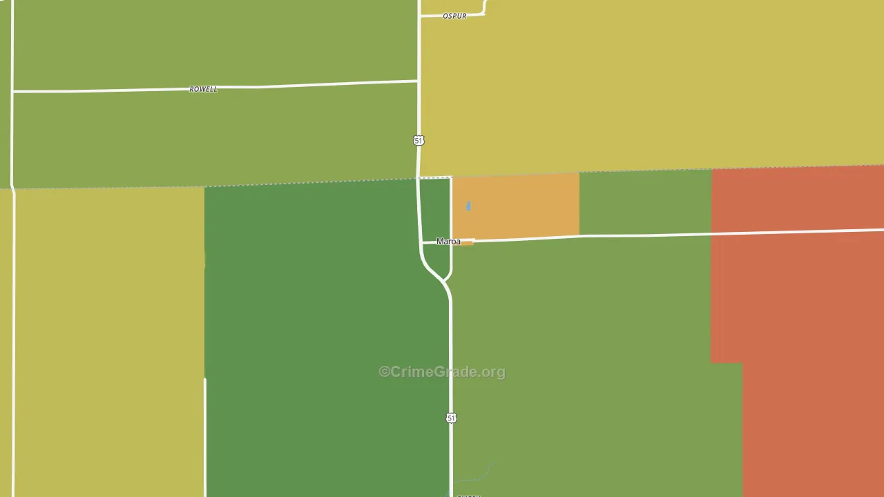 Maroa, IL Map of Assault Rates