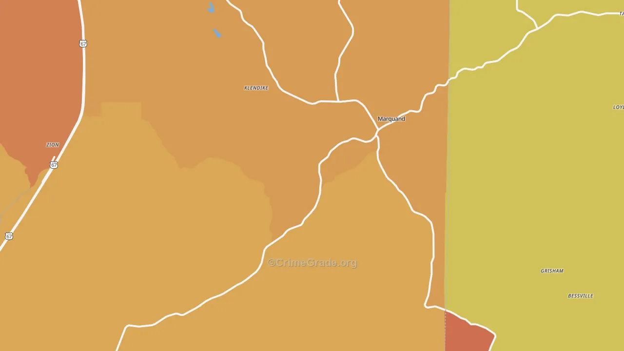 Marquand, MO Map of Assault Rates