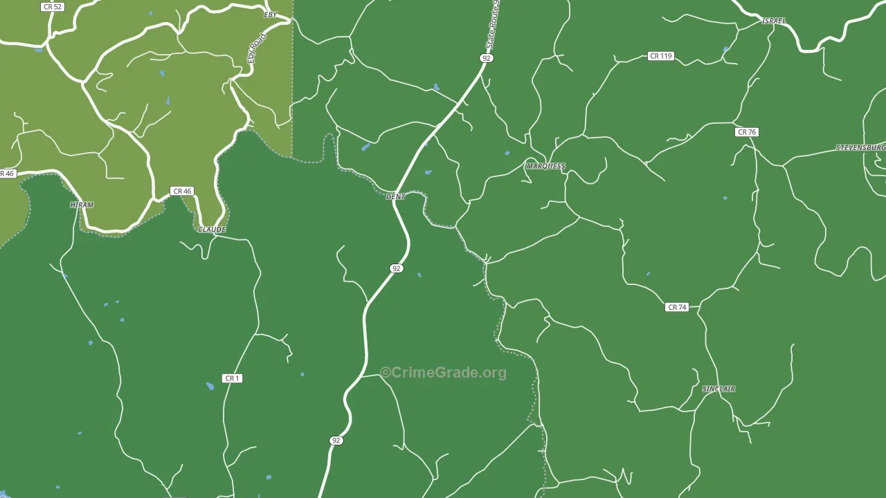 Marquess, WV Map of Assault Rates